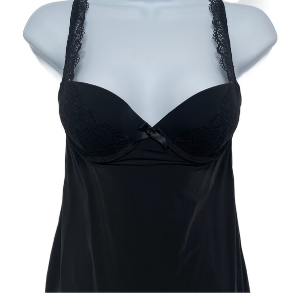 Victoria’s Secret Lace Babydoll Push Up Bra Slip Dress Chemise 34B Lingerie - Picture 4 of 9